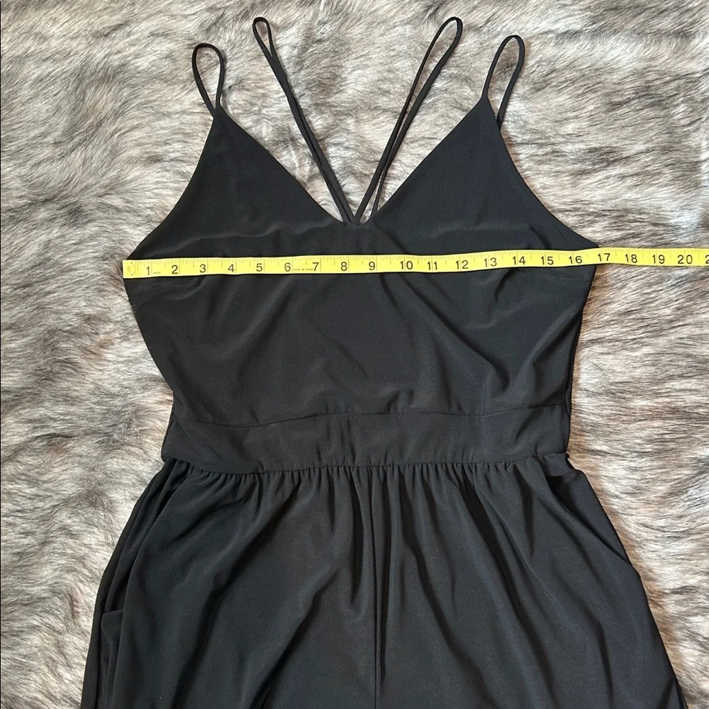 NWT Kayleigh Zenia Front Cross Strap Detail Jumpsuit Black Size Large - Picture 6 of 10